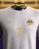 Camisa Real madrid 24/25 Edição Especial The siu 2 RONALDO - Branca com Dourado