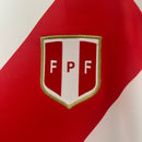 Camisa Seleção Peru I 24/25 - Torcedor Masculina - Branca com detalhes em vermelho