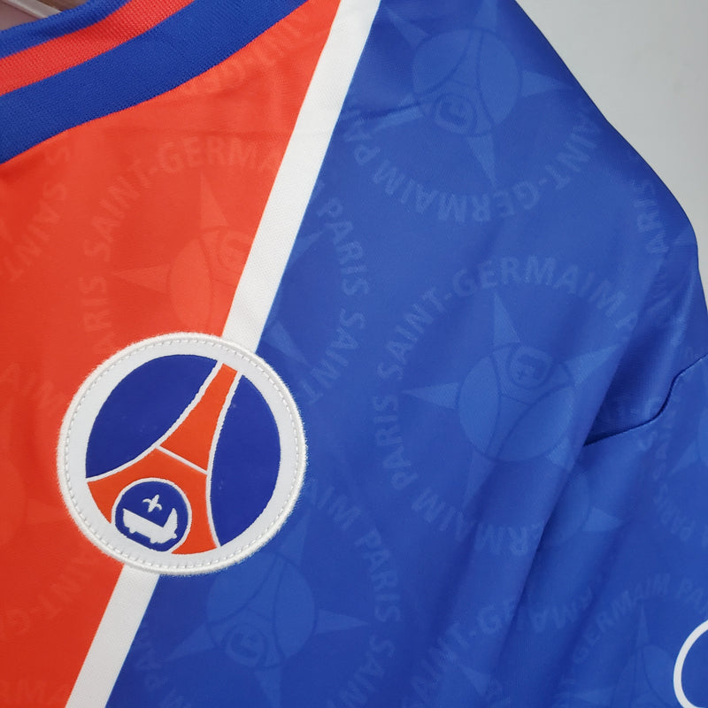 Camisa Retrô Paris Saint-Germain I 1995/96 - Torcedor Masculina -  azul e vermelha