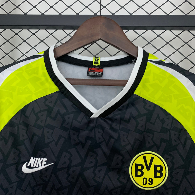 Camisa Retrô Borussia Dortmund 1995/96 Away - Preta