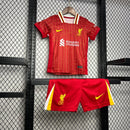 Kit Infantil Liverpool I 24/25 - Vermelho com detalhes em amarelo
