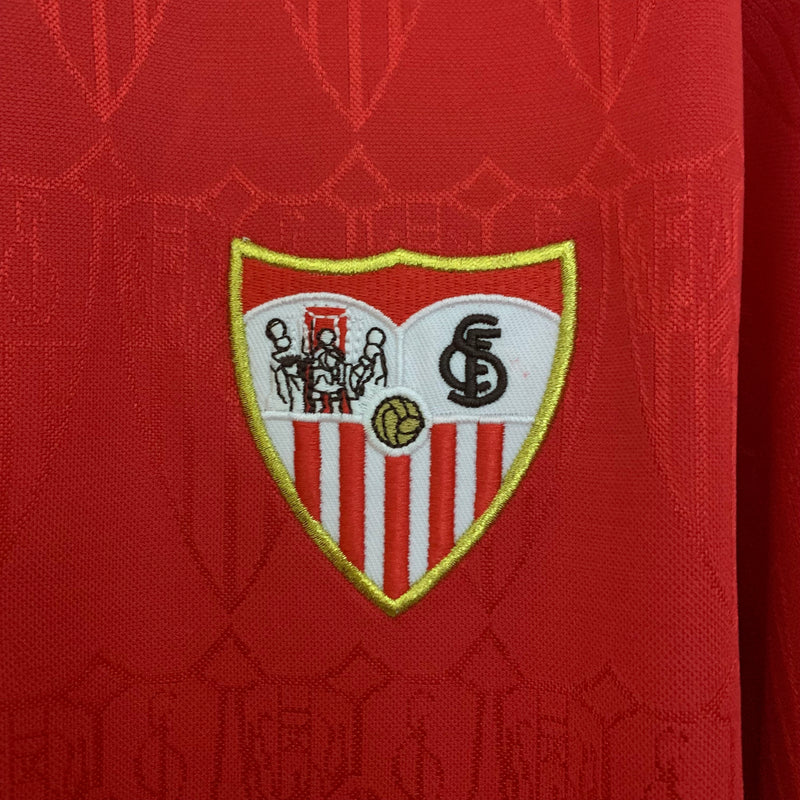 Camisa Retrô Sevilla 91/92 Away - Torcedor - Vermelho