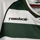 Camisa Retrô Sporting Lisboa I 2001/2003 - Torcedor - Branca com detalhes em verde