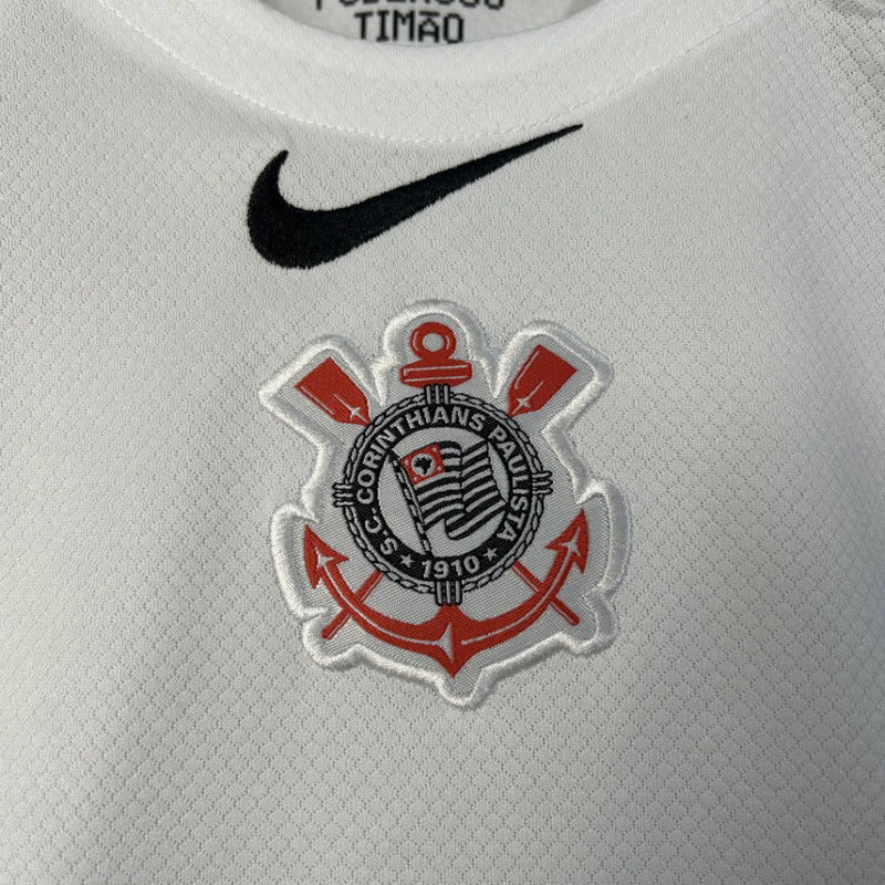 Kit Infantil Corinthians Home 25/26 - Branca e preta