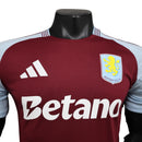 Camisa Aston Villa Home 2024/25 Jogador Adidas Masculino - Vinho e Branca