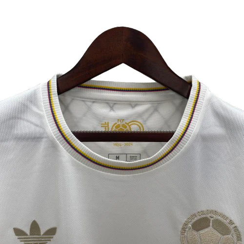 Camisa Seleção Colômbia Edição 100° Centenário 24/25 - Torcedor Masculina - Branca