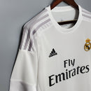 Camisa Retrô Real Madrid I 15/16 - Masculina - Branca com detalhes em cinza