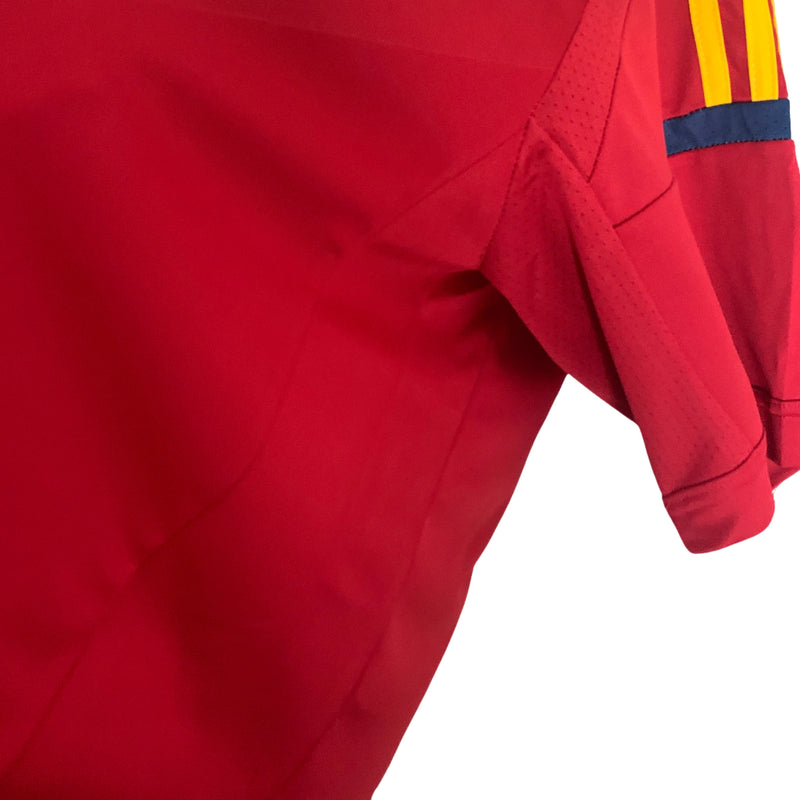 Camisa Retrô Seleção da Espanha I 2012 - Masculina - Vermelha com detalhes em amarelo