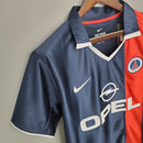 Camisa Retrô Paris Saint-Germain I 2001/02 - Torcedor Masculina -  azul e vermelha