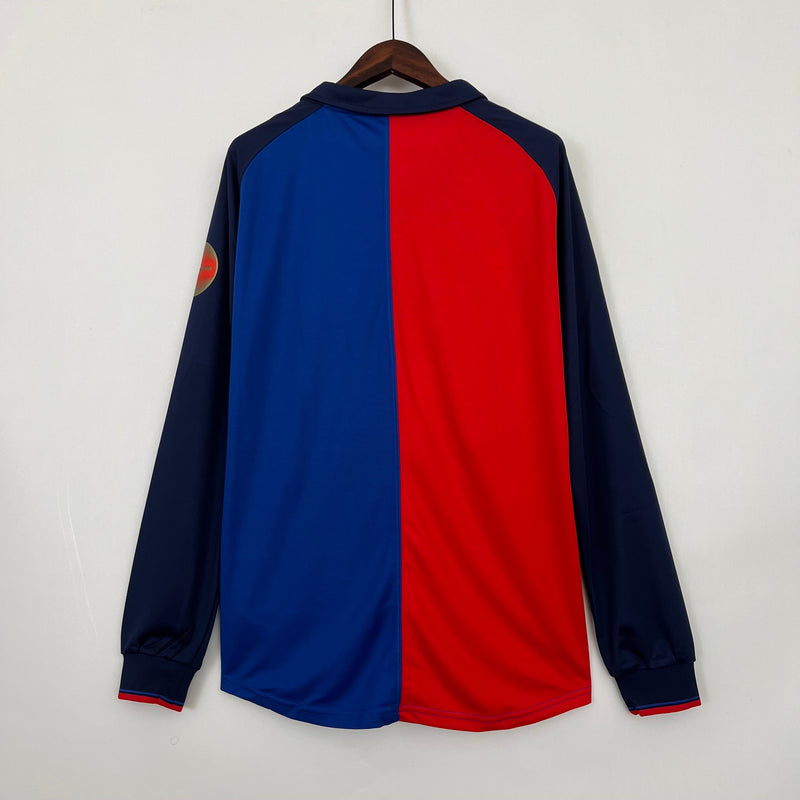 Camisa Manga Longa Retrô Barcelona 1899/99 Nike - Azul e Grená