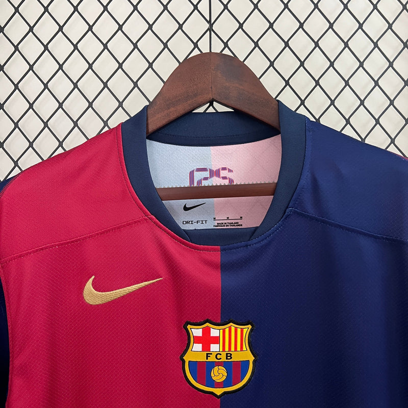 CAMISA LANÇAMENTO DO BARCELONA 24/25 AZUL E VERMELHO