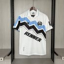 Retro Grêmio 1995/96 Away - Branco com detalhes azul e preto
