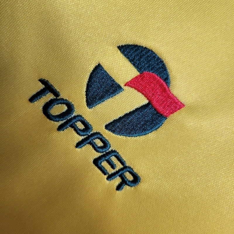 Camisa Seleção Brasileira Retrô I 88/90 - Torcedor - Amarela com gola verde