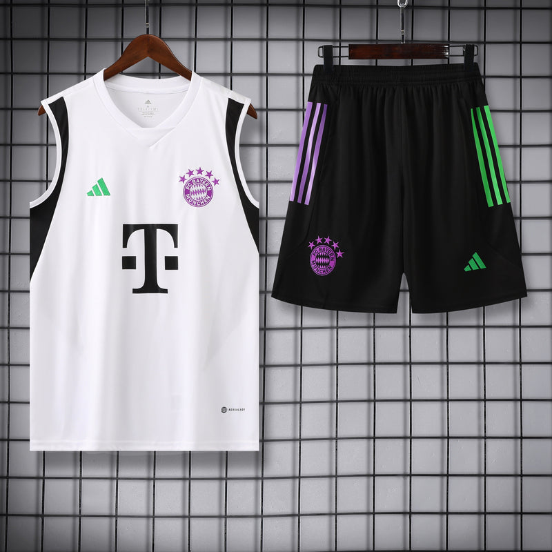 Kit Treino Bayern Munchen 23/24 Adidas - Branco