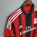 Camisa Retrô AC Milan I 2014/2015 - Masculina - Vermelha e preta com detalhes em branco