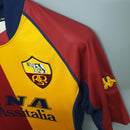 Camisa Retrô Roma I 2001/2002 - Masculina - Vermelha e amarela
