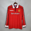 Camisa Manga Longa Manchester United 1998/99 - Vermelho