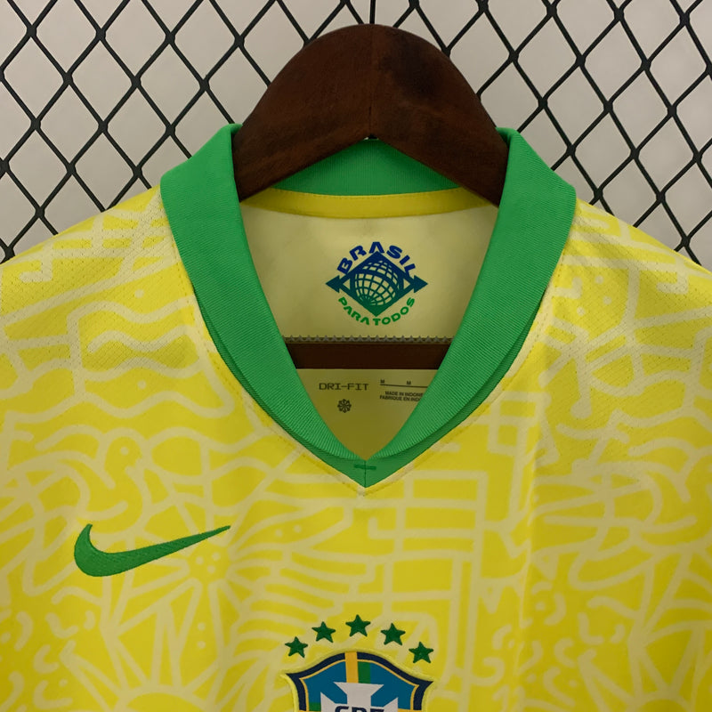 CAMISA HOME SELEÇÃO BRASILEIRA 2024/25 - AMARELA