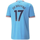 Camisa Manchester City I 22/23 - Torcedor Masculina Personalizada DE BRUYNE  N°17