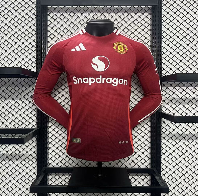 Camisa Manchester United 2024/25 Home - Manga Longa