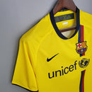 Camisa Retrô FC Barcelona II 08/09 - Masculina - Amarela com detalhes em azul e vermelho