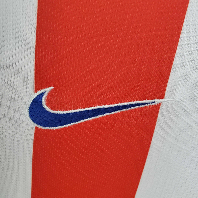Camisa Atlético de Madrid Retrô 2013/2014 Branca e Vermelha