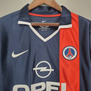Camisa Retrô Paris Saint-Germain I 2001/02 - Torcedor Masculina -  azul e vermelha