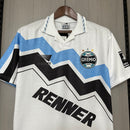 Retro Grêmio 1995/96 Away - Branco com detalhes azul e preto