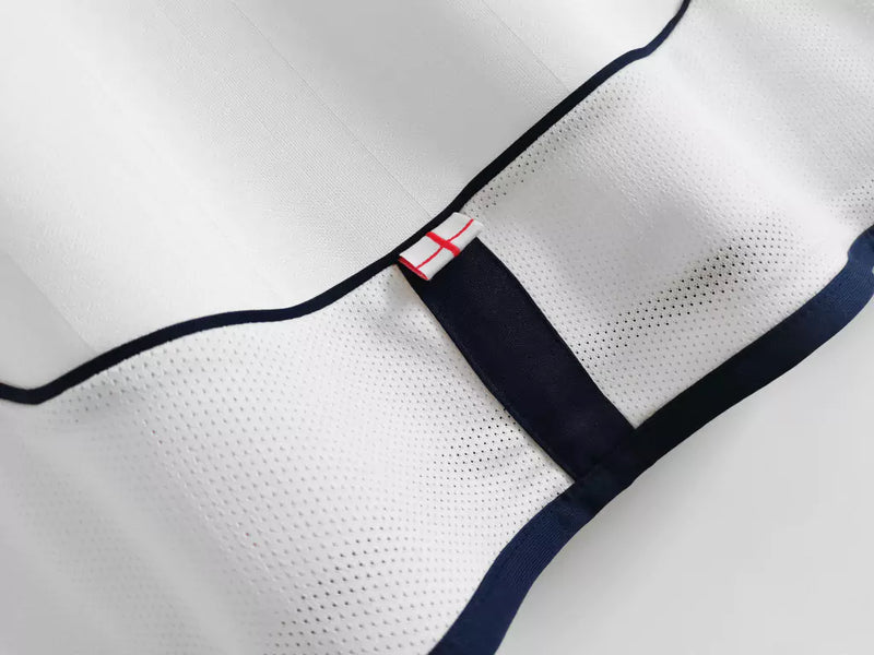 Camisa Seleção Inglaterra Retrô Manga Longa 2002 - Torcedor Masculina - Branco