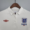 Camisa Retrô Seleção Inglaterra 2010/10 Home - Branca