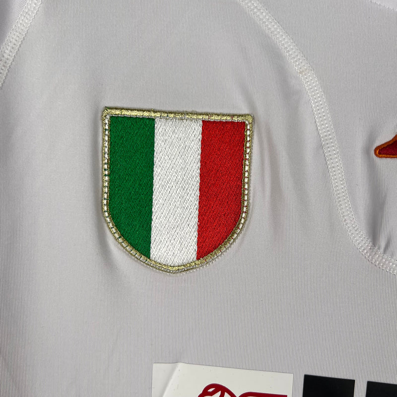 Camisa Roma retrô Away 01/02 - Torcedor - Branca