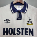 Camisa Tottenham I Retrô 91/93 - Masculina - Branca com detalhes em azul