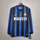 Camisa Retrô Inter de Milão I 2010/11 -Manga Longa - Masculina - Azul e preta