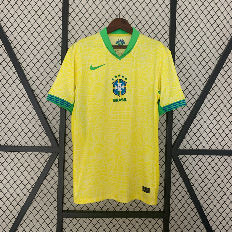 CAMISA HOME SELEÇÃO BRASILEIRA 2024/25 - AMARELA