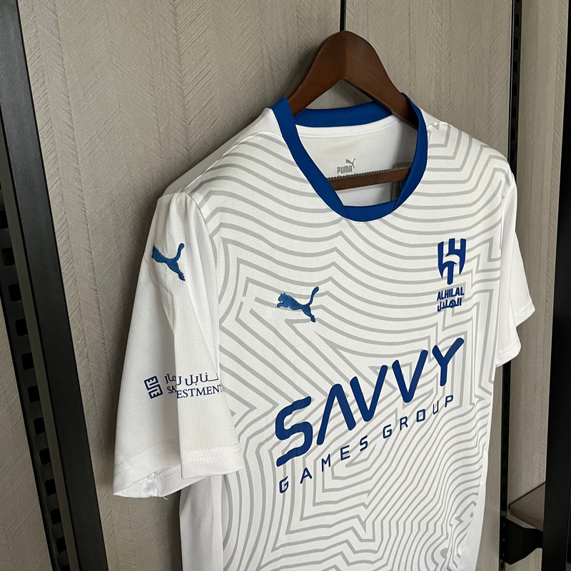 Camisa Al-Hilal II 24/25 - Torcedor Masculina - Branca com detalhes em azul