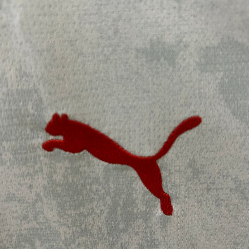 Camisa Red Bull Leipzig 25/26 - Torcedor Masculina - Branca com detalhes em vermelho