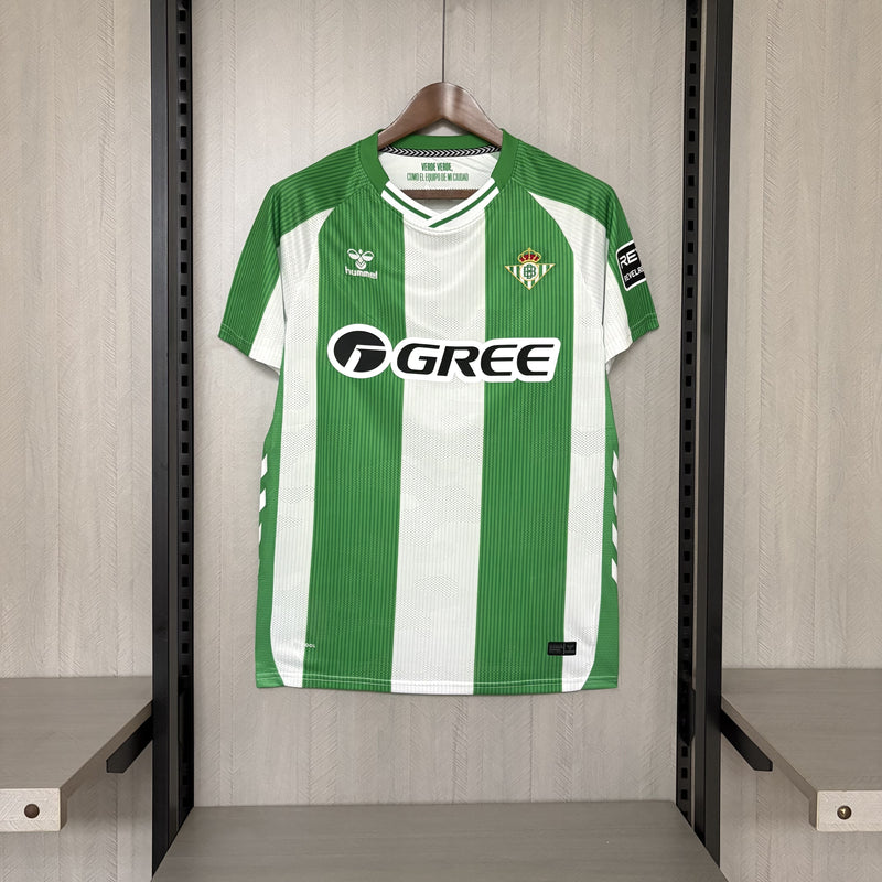 Camisa Real Bétis Home 25/26 - Torcedor Masculina - Verde e branco