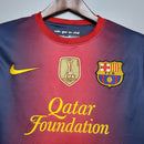 Camisa Retrô FC Barcelona I 12/13 - Masculina - Azul com detalhes em vermelho