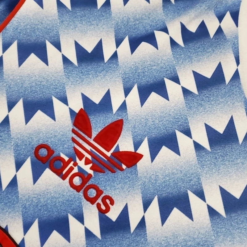 Camisa Manchester United Retrô 1990/1992 Azul e Branca