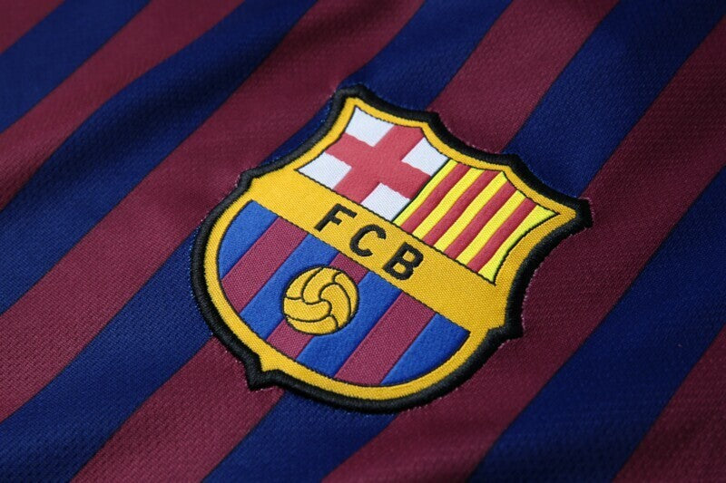 Camisa Barcelona Home 18/19 Torcedor Retrô - Masculina Azul e Grená