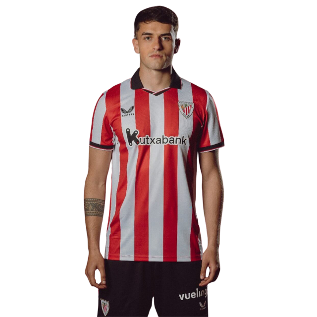 Camisa Athletic Bilbao I 2025/26 - Torcedor Masculina - Vermelho e Branco