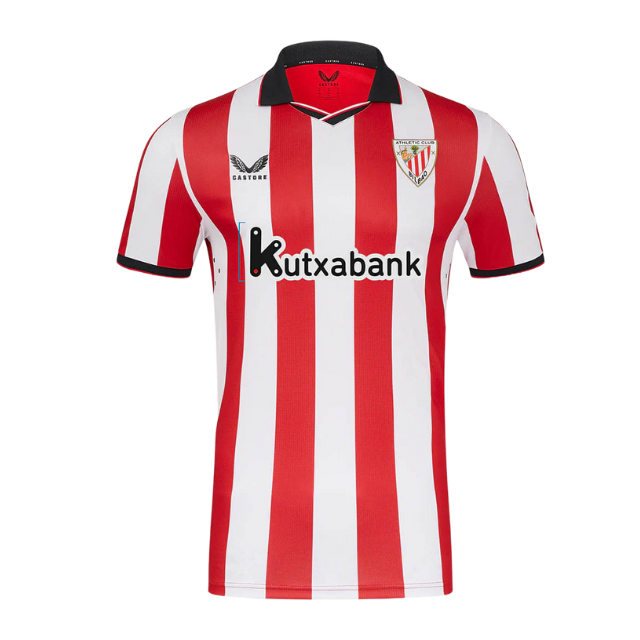 Camisa Athletic Bilbao I 2025/26 - Torcedor Masculina - Vermelho e Branco