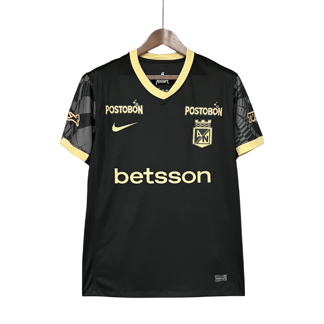 Camisa Atlético Nacional Away 25/26 - Torcedor Masculina - Preta e dourada