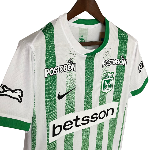 Camisa Atlético Nacional Home 25/26 - Torcedor Masculina - Branca e verde