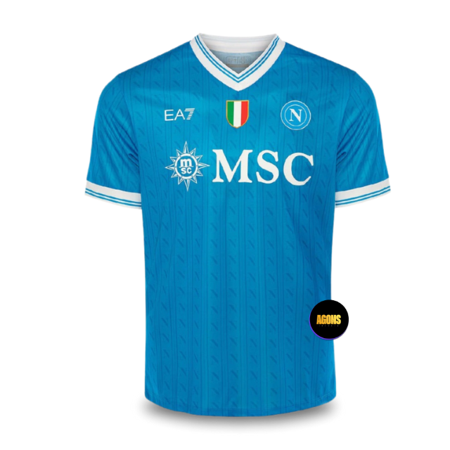 Camisa Napoli Home 25/26 - Torcedor EA7 Masculino - Azul
