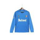 Camisa Retrô Napoli I 1987/88 - Manga Longa - Ennere Masculina - Azul