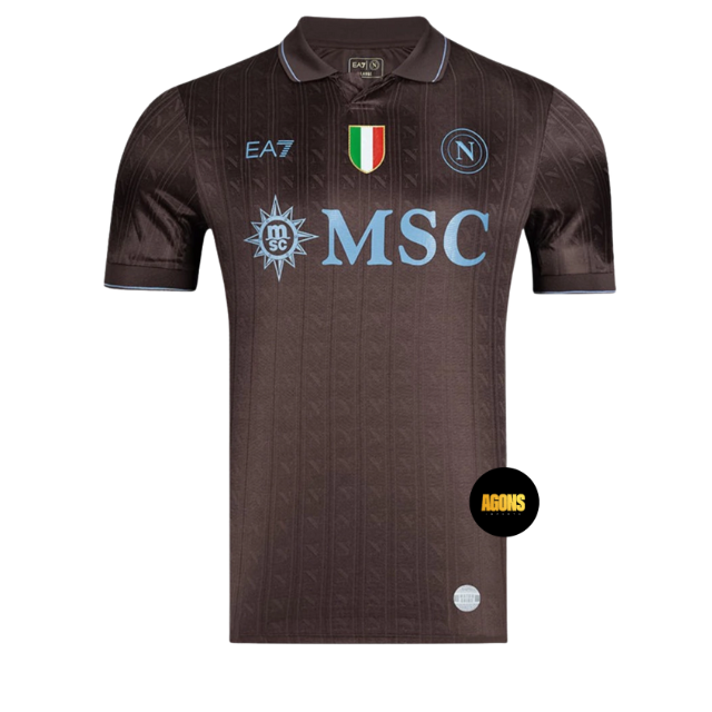 Camisa Napoli Third 25/26 - Torcedor EA7 Masculino - Preto