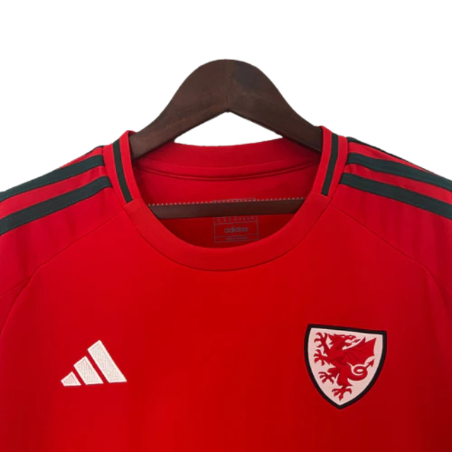 Camisa País de Gales I 24/25 - Torcedor Masculina - Vermelha