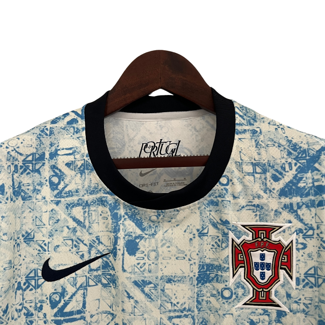 Camisa Seleção de Portugal II 24/25 - Torcedor Masculina - Branca com detalhes em azul