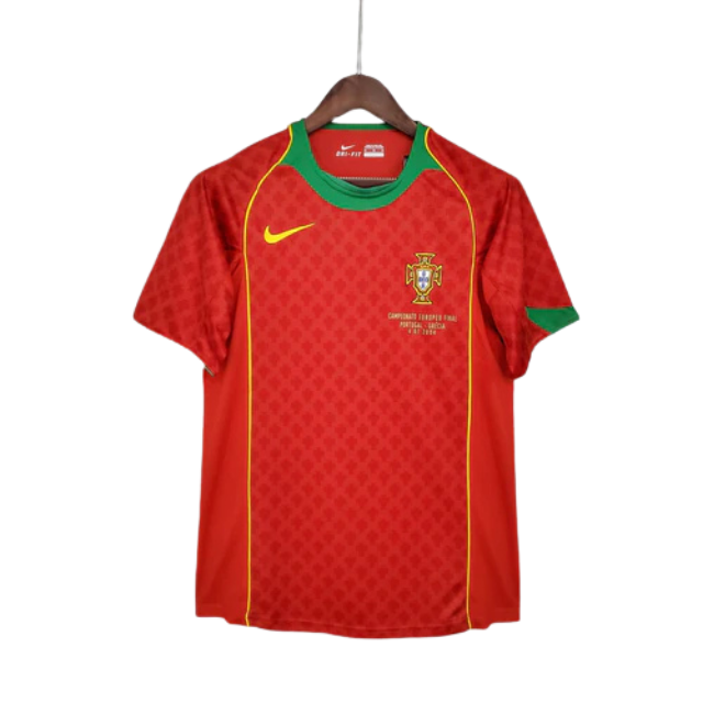 Camisa Retrô Seleção Portugal 2004 Home - Torcedor Masculina - Vermelha e verde